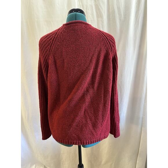 Vintage Carolyn Taylor Red Knit Sweater Women’s Size L - Picture 2 of 6